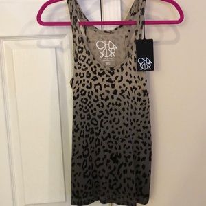 Chaser Dip Dye Leopard Print Tank